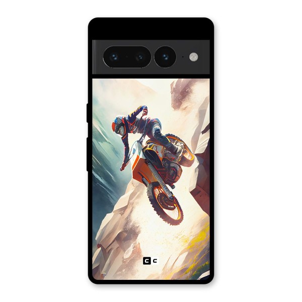 Mountain Biker Glass Back Case for Google Pixel 7 Pro