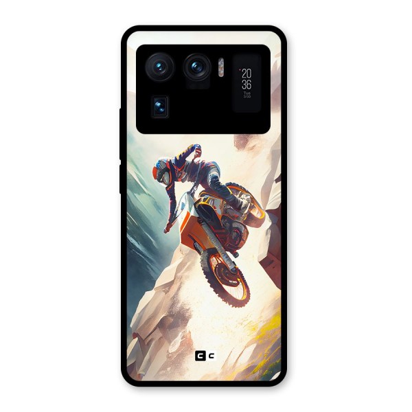 Mountain Biker Glass Back Case for Mi 11 Ultra