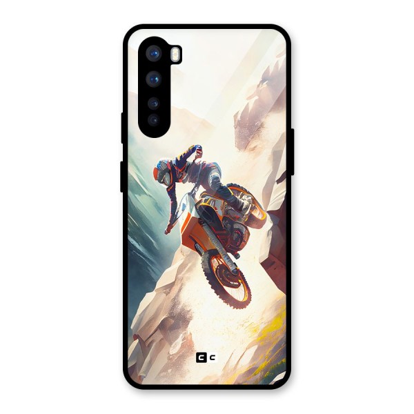 Mountain Biker Glass Back Case for OnePlus Nord