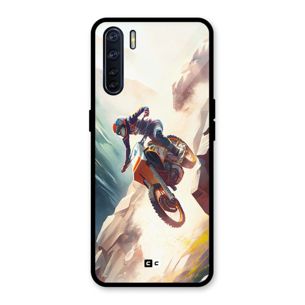 Mountain Biker Glass Back Case for Oppo F15