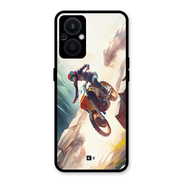 Mountain Biker Glass Back Case for Oppo F21s Pro 5G