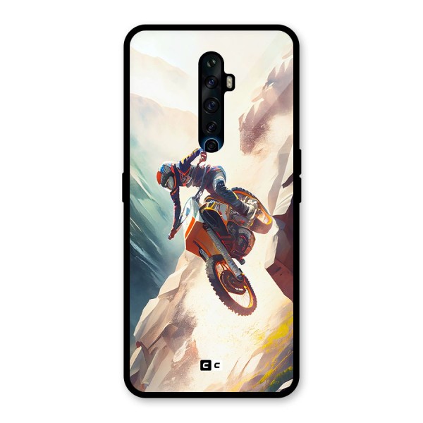 Mountain Biker Glass Back Case for Oppo Reno2 Z