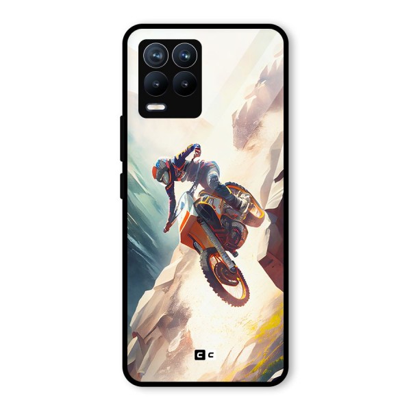 Mountain Biker Glass Back Case for Realme 8