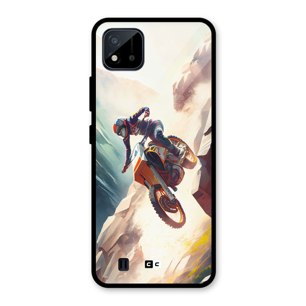 Mountain Biker Glass Back Case for Realme C11 2021