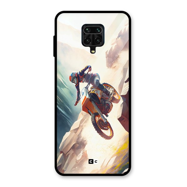 Mountain Biker Glass Back Case for Redmi Note 10 Lite