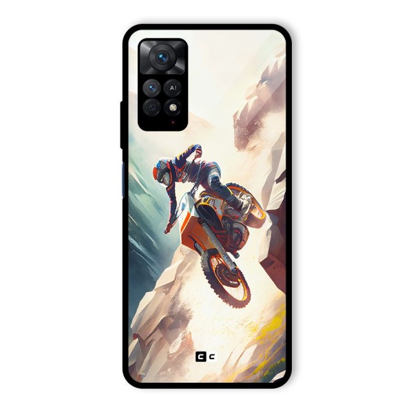 Mountain Biker Glass Back Case for Redmi Note 11 Pro