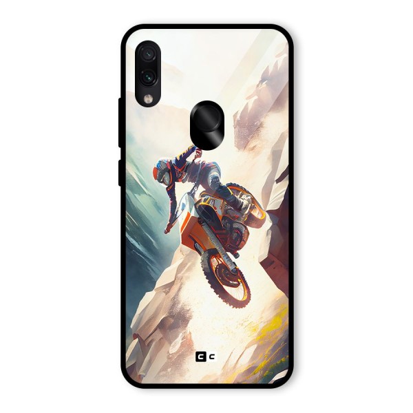 Mountain Biker Glass Back Case for Redmi Note 7