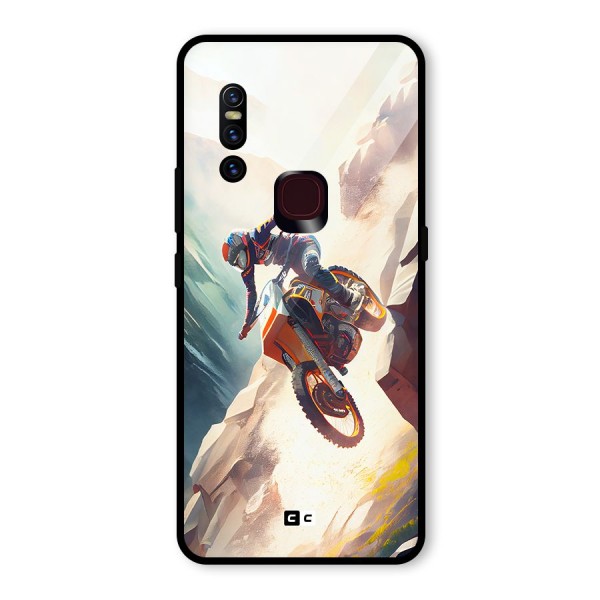 Mountain Biker Glass Back Case for Vivo V15