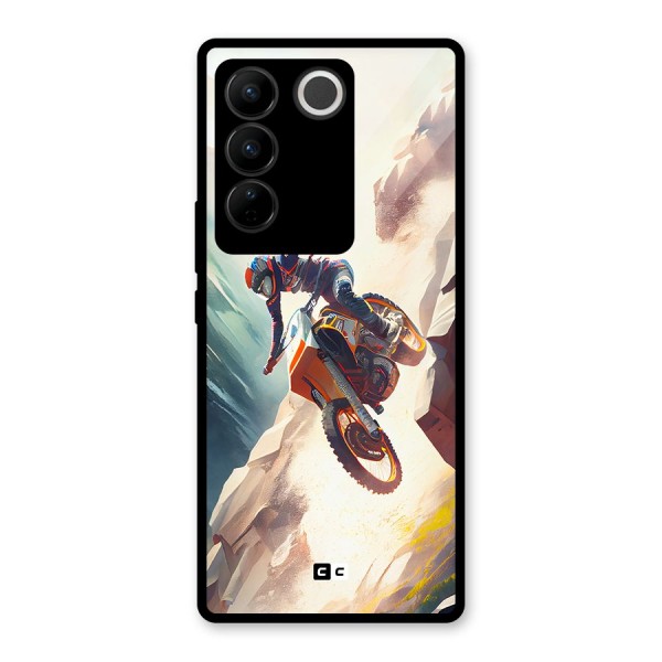 Mountain Biker Glass Back Case for Vivo V27