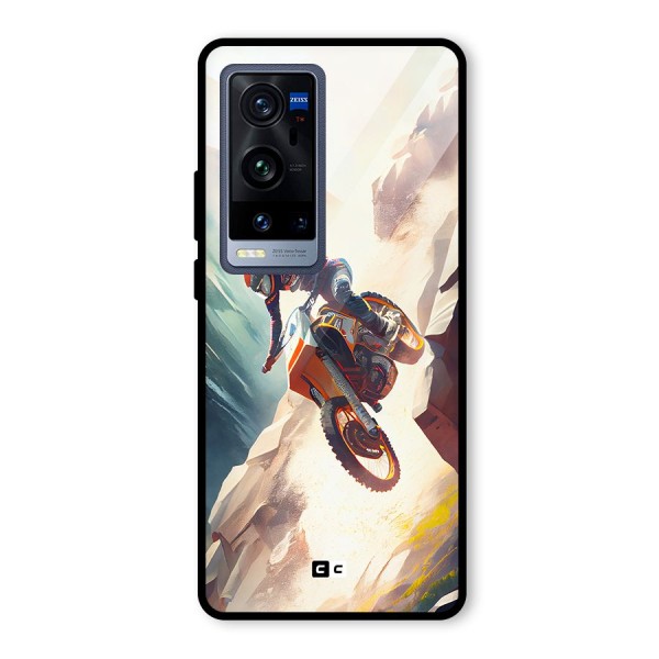 Mountain Biker Glass Back Case for Vivo X60 Pro Plus