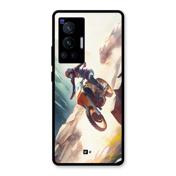 Mountain Biker Glass Back Case for Vivo X70 Pro