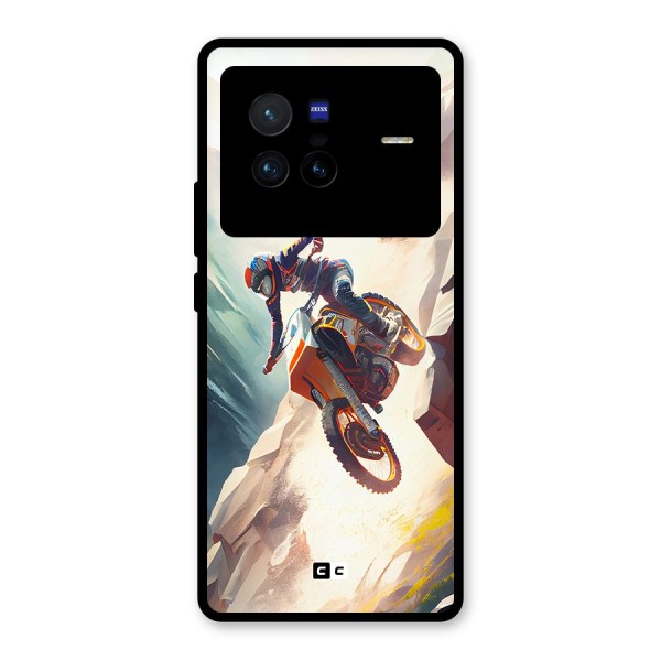 Mountain Biker Glass Back Case for Vivo X80