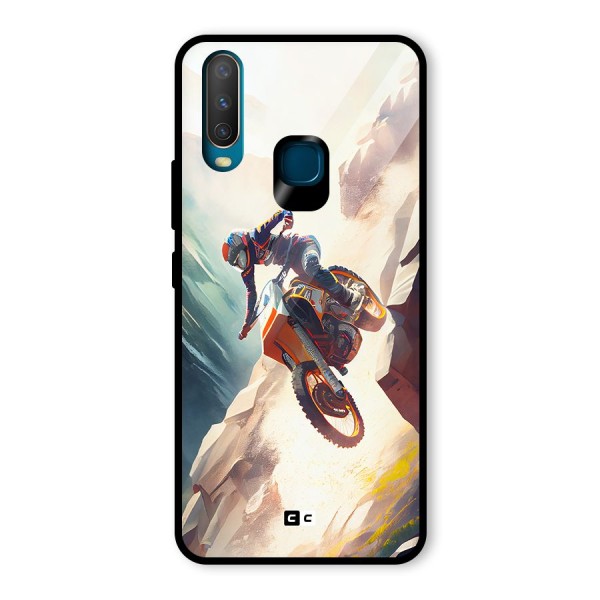 Mountain Biker Glass Back Case for Vivo Y15