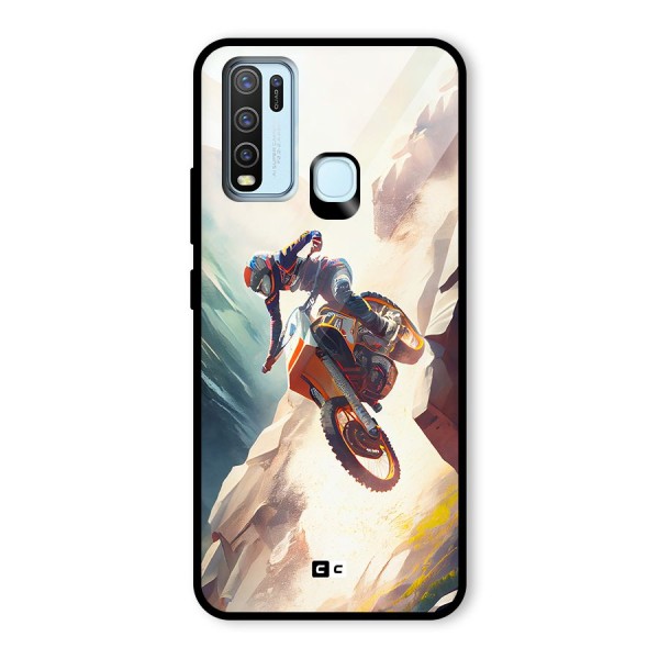 Mountain Biker Glass Back Case for Vivo Y50