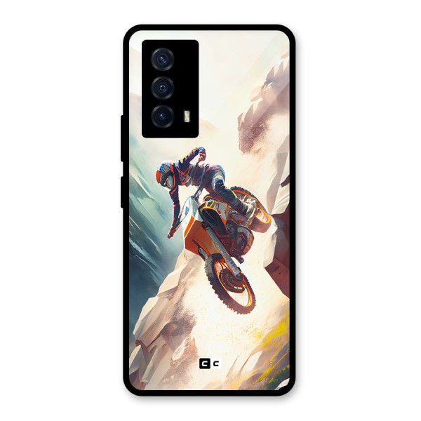 Mountain Biker Glass Back Case for Vivo iQOO Z5