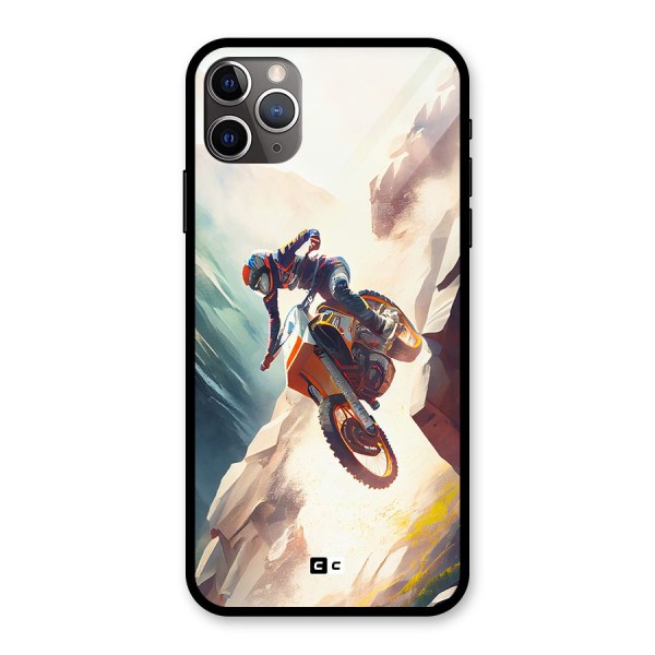 Mountain Biker Glass Back Case for iPhone 11 Pro Max