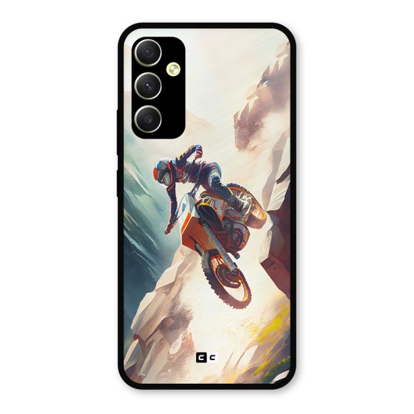 Mountain Biker Metal Back Case for Galaxy A34