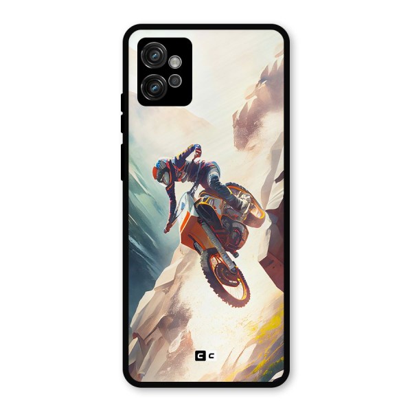 Mountain Biker Metal Back Case for Moto G32