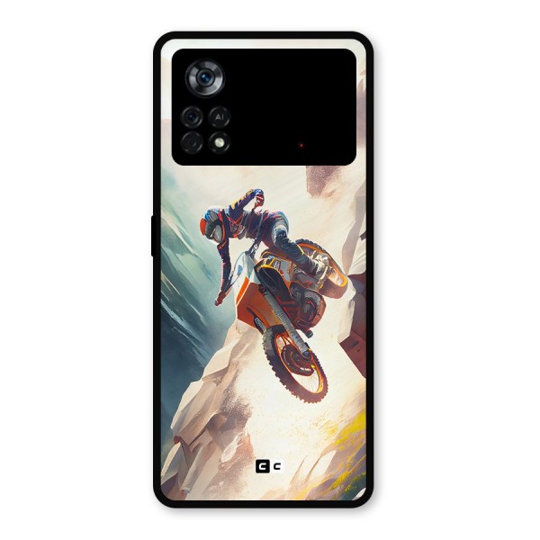 Mountain Biker Metal Back Case for Poco X4 Pro 5G