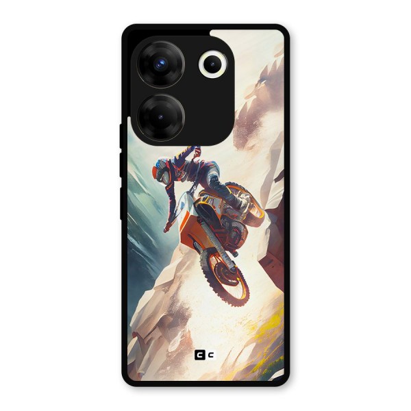 Mountain Biker Metal Back Case for Tecno Camon 20 Pro