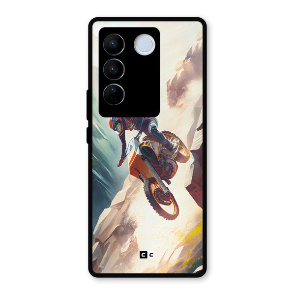 Mountain Biker Metal Back Case for Vivo V27 Pro