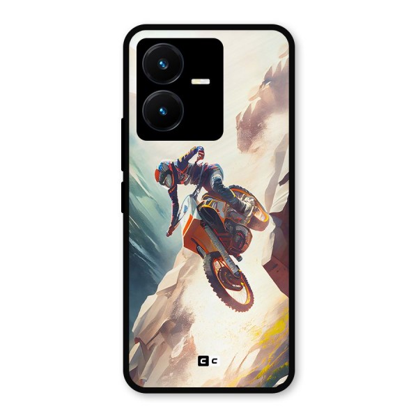 Mountain Biker Metal Back Case for Vivo Y22s