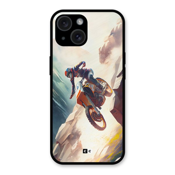 Mountain Biker Metal Back Case for iPhone 15