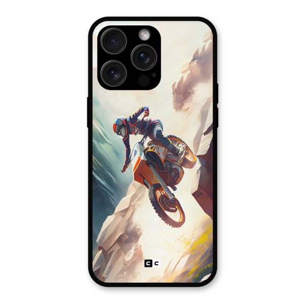 Mountain Biker Metal Back Case for iPhone 15 Pro Max