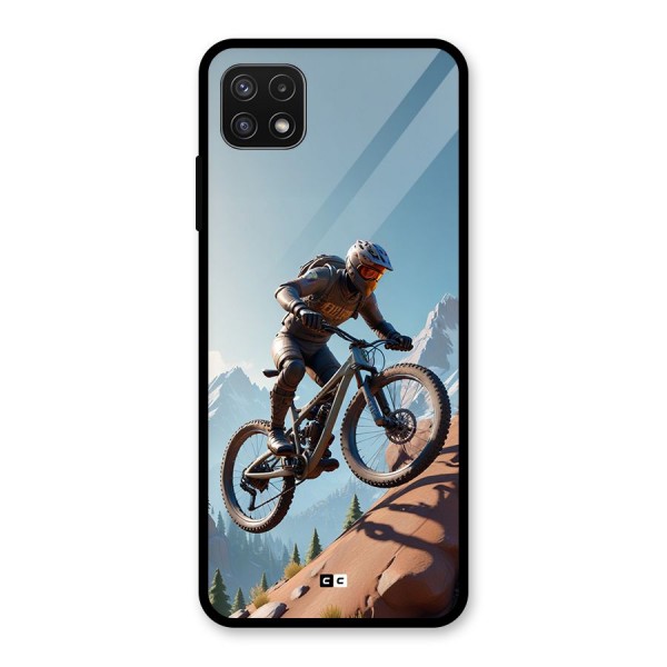 Mountain Rider Glass Back Case for Galaxy A22 5G