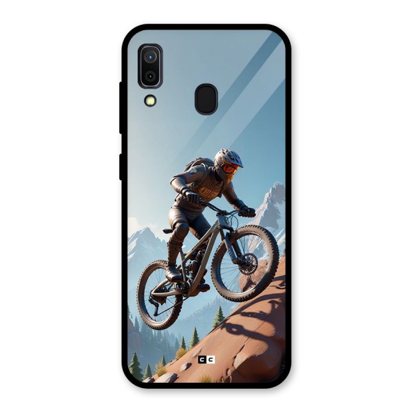 Mountain Rider Glass Back Case for Galaxy A30