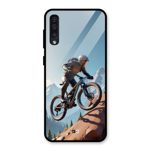 Mountain Rider Glass Back Case for Galaxy A50