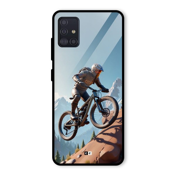 Mountain Rider Glass Back Case for Galaxy A51