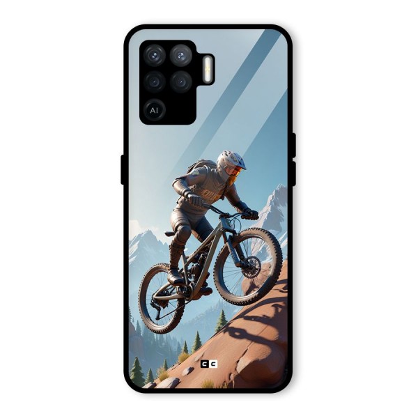 Mountain Rider Glass Back Case for Oppo F19 Pro