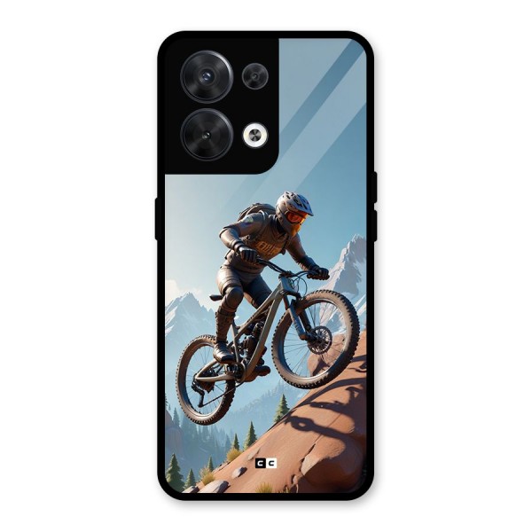 Mountain Rider Glass Back Case for Oppo Reno8 5G