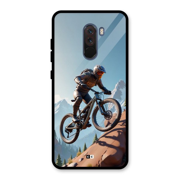 Mountain Rider Glass Back Case for Poco F1