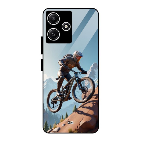 Mountain Rider Glass Back Case for Poco M6 Pro