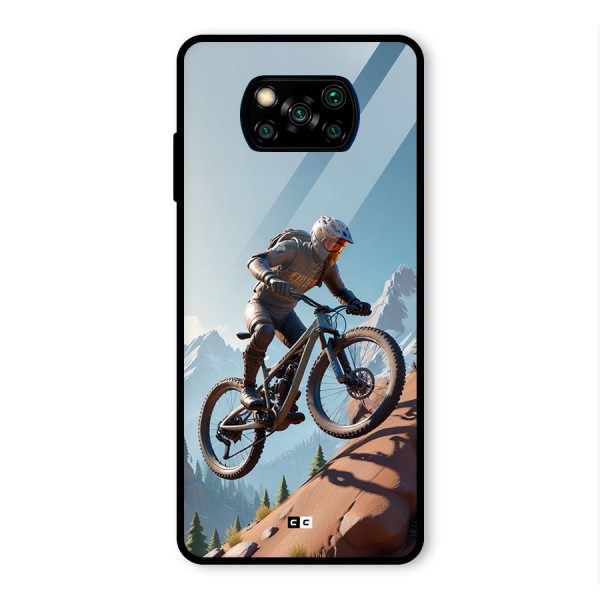 Mountain Rider Glass Back Case for Poco X3 Pro