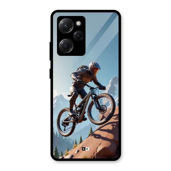 Mountain Rider Glass Back Case for Poco X5 Pro