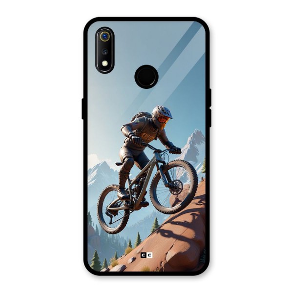 Mountain Rider Glass Back Case for Realme 3