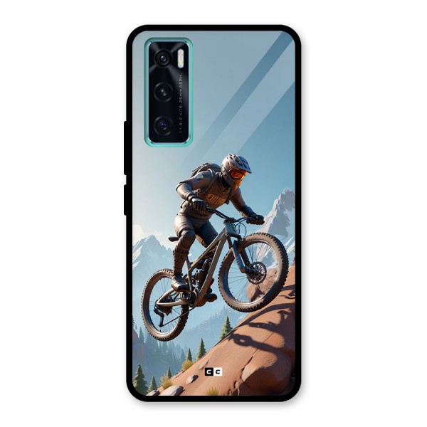 Mountain Rider Glass Back Case for Vivo V20 SE