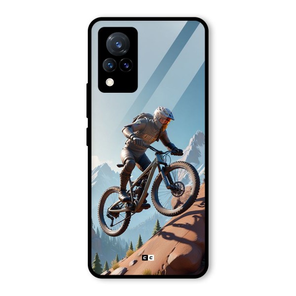 Mountain Rider Glass Back Case for Vivo V21 5G