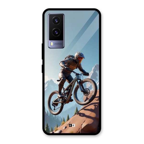 Mountain Rider Glass Back Case for Vivo V21e 5G