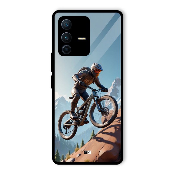 Mountain Rider Glass Back Case for Vivo V23 Pro