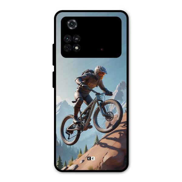 Mountain Rider Metal Back Case for Poco M4 Pro 4G