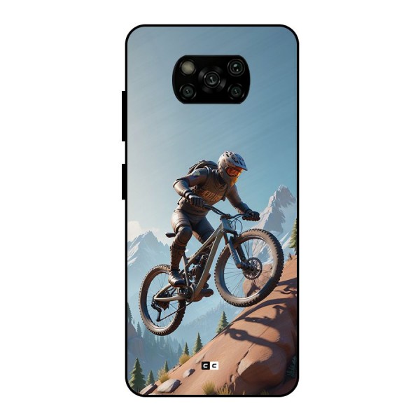 Mountain Rider Metal Back Case for Poco X3