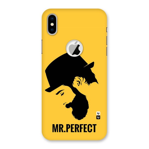 Mr Perfect Back Case for iPhone XS Logo Cut