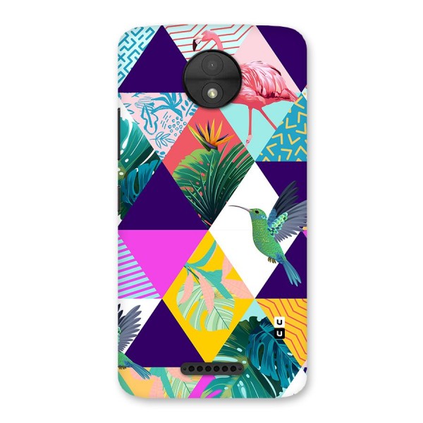 Multicolor Exotic Seamless Pattern Back Case for Moto C