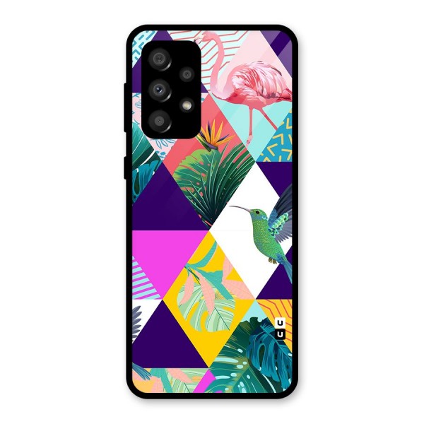 Multicolor Exotic Seamless Pattern Glass Back Case for Galaxy A32