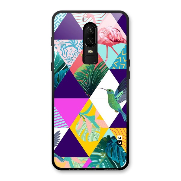 Multicolor Exotic Seamless Pattern Glass Back Case for OnePlus 6