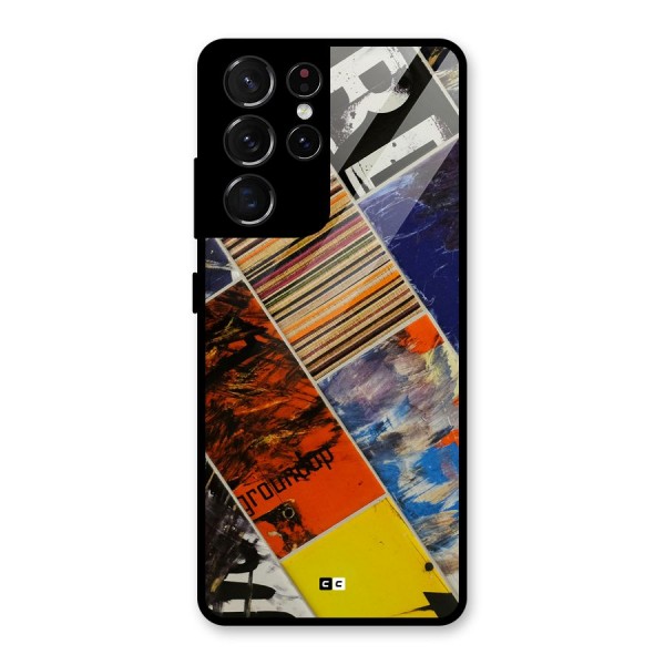 Multiple Textures Glass Back Case for Galaxy S21 Ultra 5G